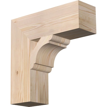 Ekena Millwork Olympic Block Smooth Bracket, Douglas Fir, 5 1/2"W x 18"D x 18"H BKT06X18X18OLY05SDF